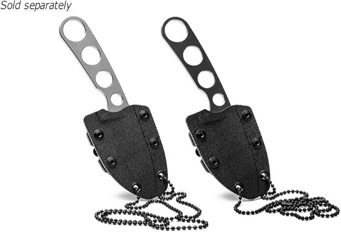 Sanrenmu SRM 7130 Full Tang Fixed Knife Survival Outdoor Neck Knife with Sheath & Belt Adapter(Stonewash,Inc Sheath)