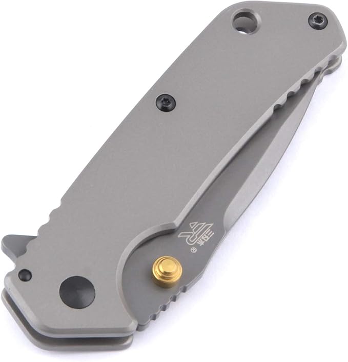 Sanrenmu 7056LUC Line Lock 8Cr14Mov Blade 3Cr14N Handle Folding Knife