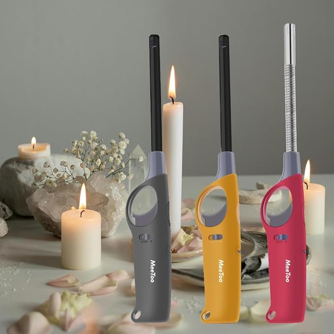 Multi-Purpose Lighters, 3 Pack Refillable Butane Lighters for Survival Camping Fishing (No Butane Fuel Inside)