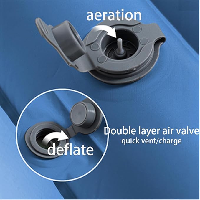 Double Sleeping Pad for Camping, Extra Thickness Inflatable Sleeping Mat with Pillow Built-in Pump, Inflatable & Compact Camping Hiking Traveling