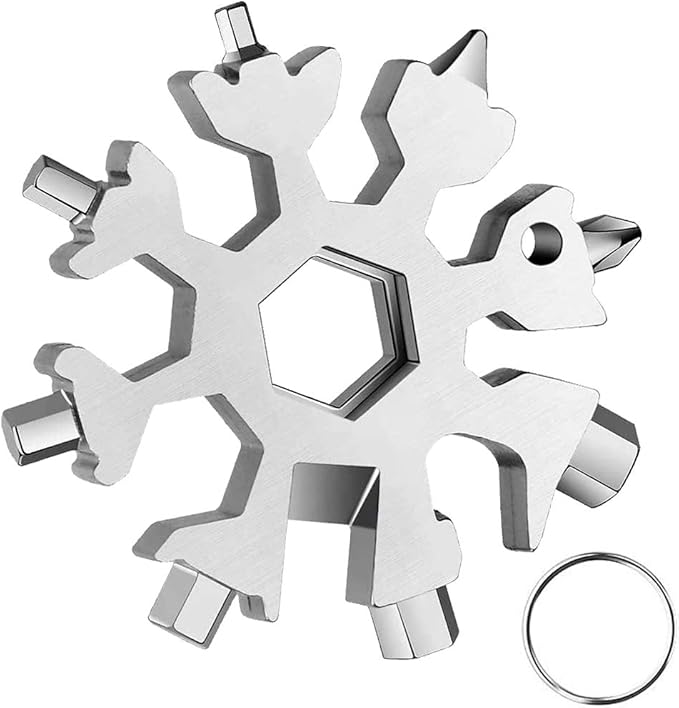 Snowflake Multitool 20 In 1 ,Christmas stocking stuffer,Unique Gifts for Dad Men Women