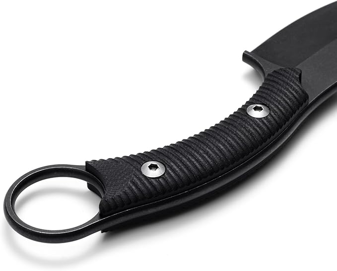Outdoor survival claw tactical knife D2 steel blade and G10 steel handle sharp fixed blade with sheath