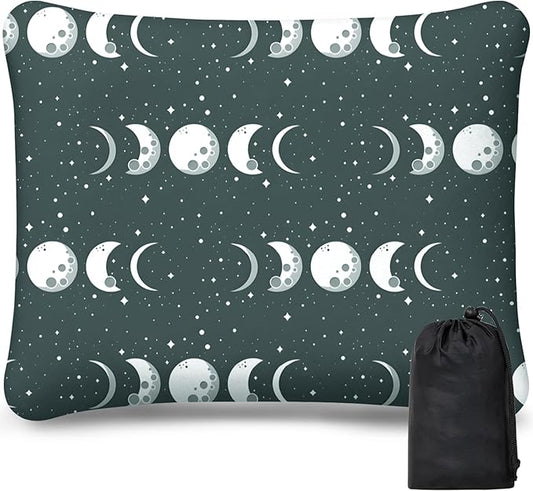 Inflatable Camping Pillow, Patterned Travel Backpacking Pillow, Lightweight & Portable Hiking Beach Pillow, Travel Camping Essential Accessories for Adult & Kids