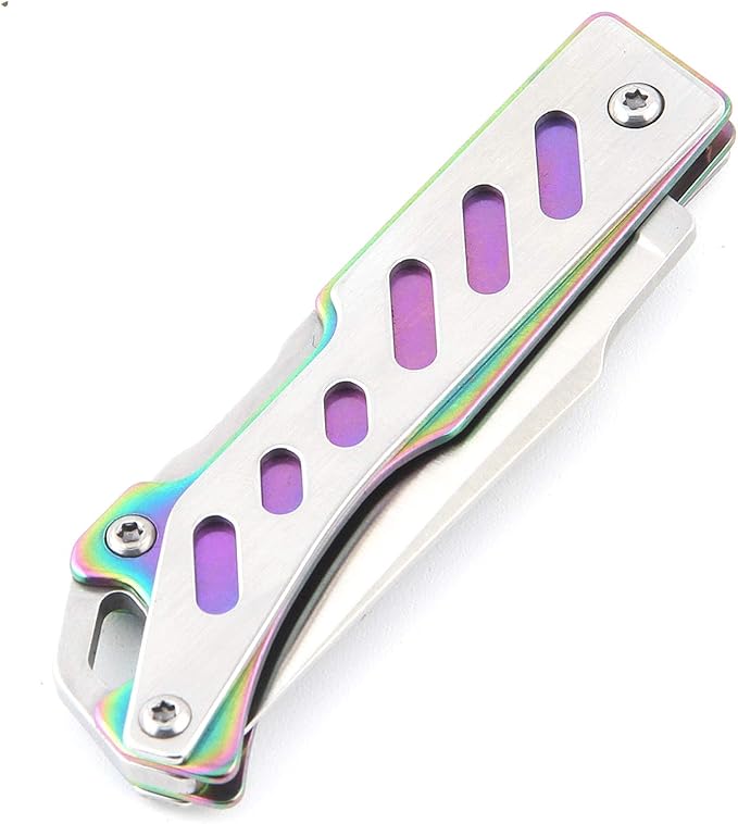Sanrenmu 4058 Mini Steel Back Lock Folding Knife