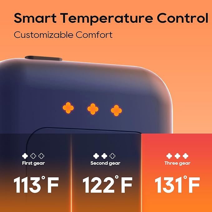 Electric Hand Warmers Rechargeable 2 Pack, 6400mAh Rechargeable Hand Warmer, 16 Hrs Portable Hand Warmer for Outdoor Camping Hunting Golf Accessories, Gifts for Women Men - Blue