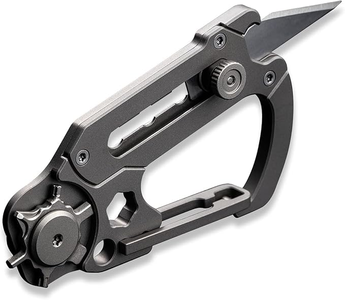 CIVIVI Polymorph Titanium Carabiner Multi-Tool with Utility Blade, Bottle Opener, Screwdriver C20045-1