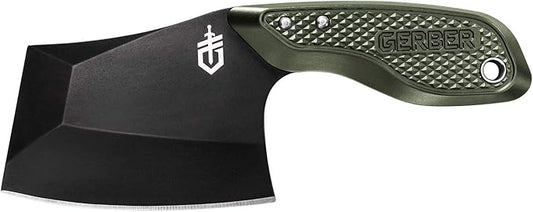 Gerber Gear 30-001694 TRI-Tip, Mini Cleaver Fixed Blade Knife with Sheath, Green