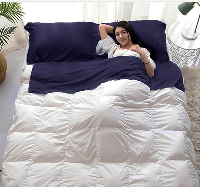 Sleeping Bag Liner Lightweight Compact Sleeping Bag Sack Portable Clean Travel Sheet Camping Sleep Sheet for Backpacking Hotel Hiking