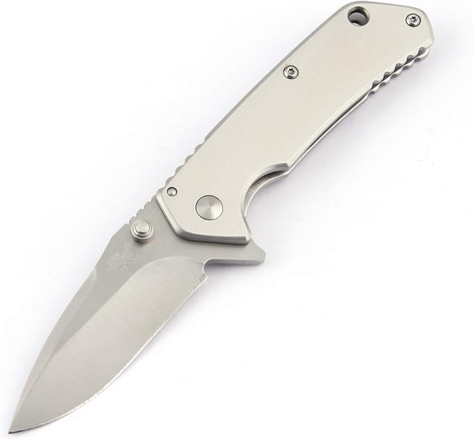 Sanrenmu 7056LUC Line Lock 8Cr14Mov Blade 3Cr14N Handle Folding Knife