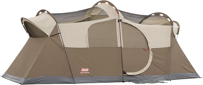 Coleman WeatherMaster 10-Person Tent with Rainfly & Room Divider, Spacious Weatherproof Family Tent with Carry Bag