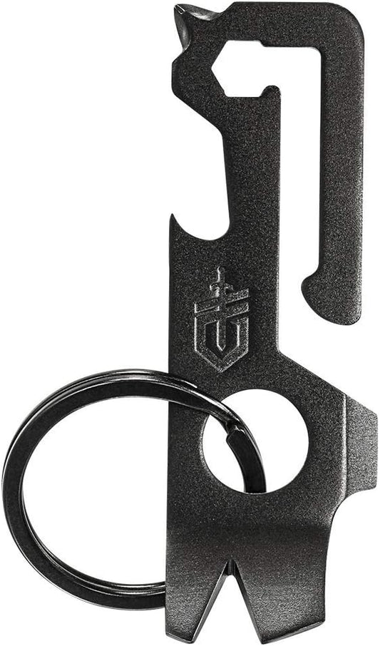 Gerber Gear Mullet Keychain - Multi-Tool Keychain with Pry Bar, Bottle Opener, and Wire Stripper - EDC Gear and Equipment - Black