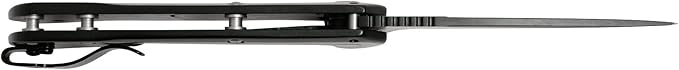 Kershaw Showtime Pocketknife, Black, 3" 8Cr13MoV Stainless Steel Drop Point Plain Edge Blade, One-Handed Assisted Flipper Opening EDC