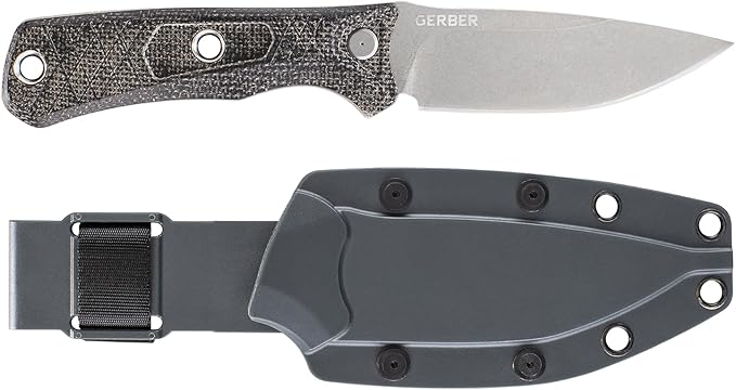 Gerber Gear Convoy Fixed Blade + Sheath, Micarta [1066481] , Gray