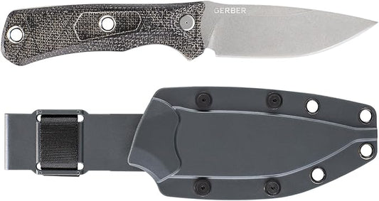 Gerber Gear Convoy Fixed Blade + Sheath, Micarta [1066481] , Gray