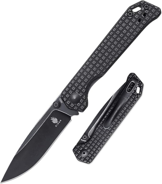 Kizer Begleiter Mini Pocket Knife 2.91 In Blade Steel 20CV EDC Knife Titanium Handle Folding Tools Ki3458RA3