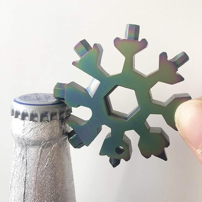 Stocking Stuffers Gifts for Men, Snowflake Multi-Tool 18-in-1, Screwdriver, Bottle opener, Outdoor Wrench Multi-tool, Best Gifts for Husband Men Boyfriend Boys