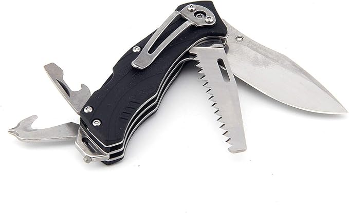 Sanrenmu 7098 Liner Lock Pocket Folding Knife Multitools 12C27 Blade PA66+GF Handle