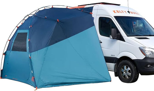 Kelty Highroads Overlanding Shelter - Universal Mount Car Camping Tent with Large Zippered Entry, Aluminum Frame, Adjustable Walls and Windows, UV Protection, Rainproof, Stuff Duffel Included, 2024