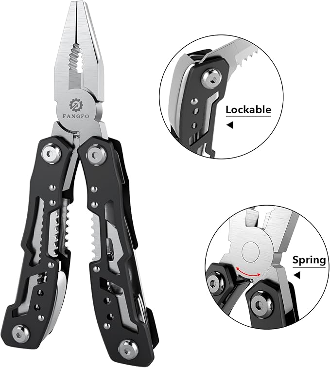 6 Pcs 14-In-1 Multitools - Professional Grade Multi-functional Stainless Steel Pocket Knife for Men, Multi tools Stainless Steel for Everyday Use