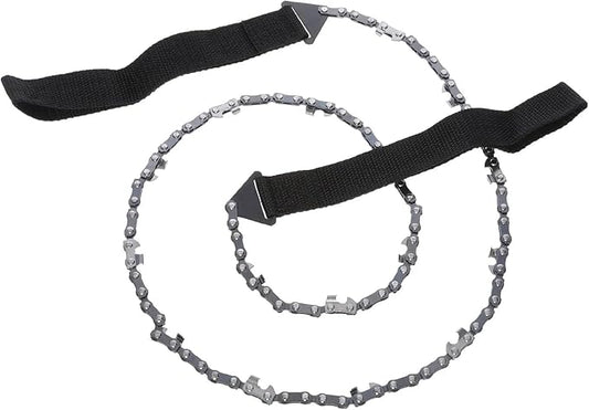 HME Pocket Folding Hand Chain 36 Inches Saw with Nylon Wrist Handle, Tree Cutting Emergency Survival Gear for Camping, Backpacking, Hiking, Hunting