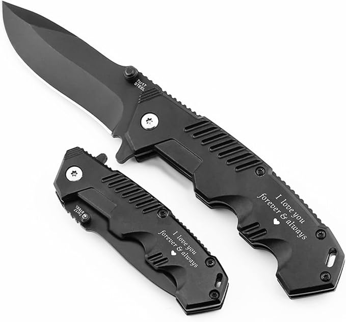 Engraved Pocket for Men - Husband Gifts from Wife, Boyfriends Gifts from Girlfriend - Gifts Idea for Birthday Christmas Anniversary Fathers Day and Valentine's Day