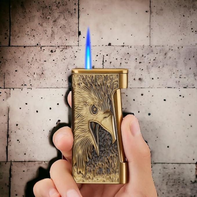 Eagle Lighter, Cool Lighter, Windproof Lighter, Soft Flame Lighter，Butane Torch Lighter, Men's Lighter, Unique Lighter Gift, Candles, Outdoor, Camping Accessories (No Butane Fuel) (Eagle Head)