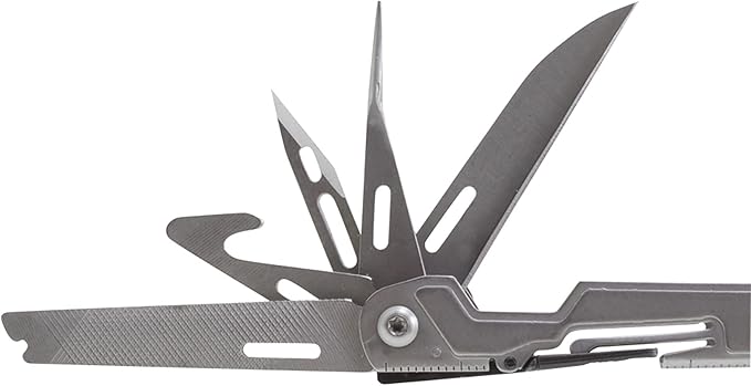 SOG PowerPint Mini Compact Stainless Steel Multi-Tool |18 Lightweight Specialty Tools & SOG Multitool Pliers Pocket Knife, Stone Wash