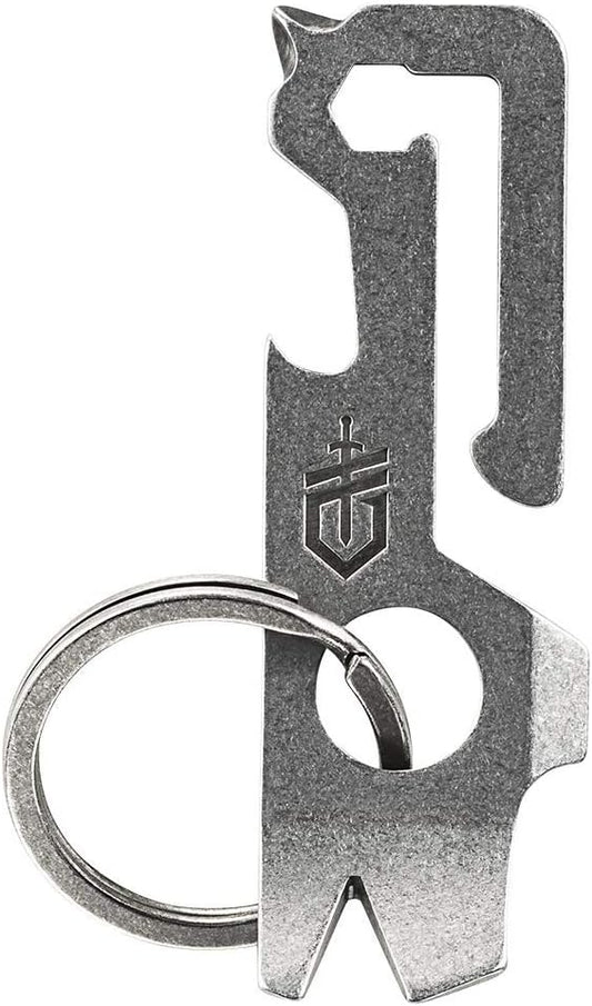 Gerber Gear Mullet Keychain - Multi-Tool Keychain with Pry Bar, Bottle Opener, and Wire Stripper - EDC Gear and Equipment - Stonewash