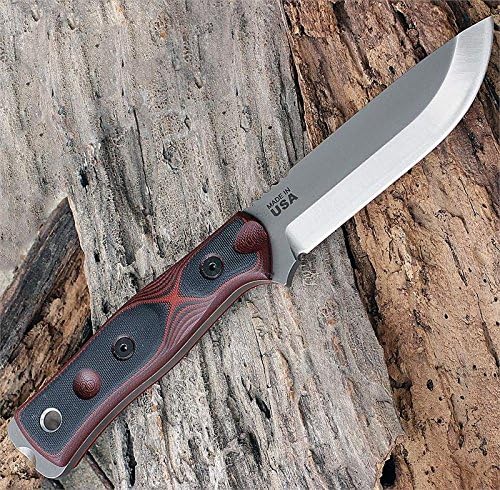 TOPS Knives B.O.B. THE RAFT B.O.B. Hunter Brothers of Bushcraft Fieldc – 154 CM Steel, red