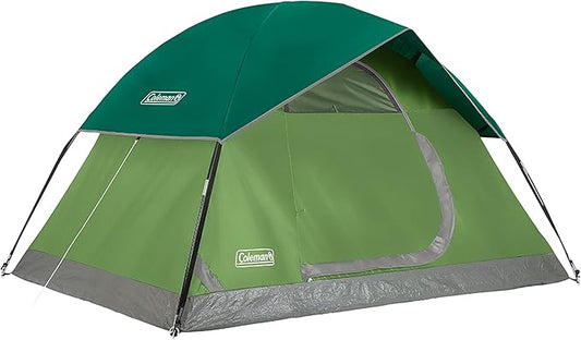 Coleman Sundome 6-Person Tent with Rainfly, Weatherproof Tent Sets Up in 10 Mins