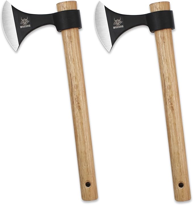 Throwing Axes 2 Pack, 16.2-inch Throwing Tomahawks High Carbon Steel & Wooden Handle, for Axe Throwing Recreation and Competition