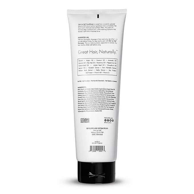 Hair La Vie Hair Conditioner for Damaged Hair Dry Hair - Conditioner for Women - Sulfate Free Conditioner to Hydrate, Detangle, and Restore Hair Health - 9 fl oz.