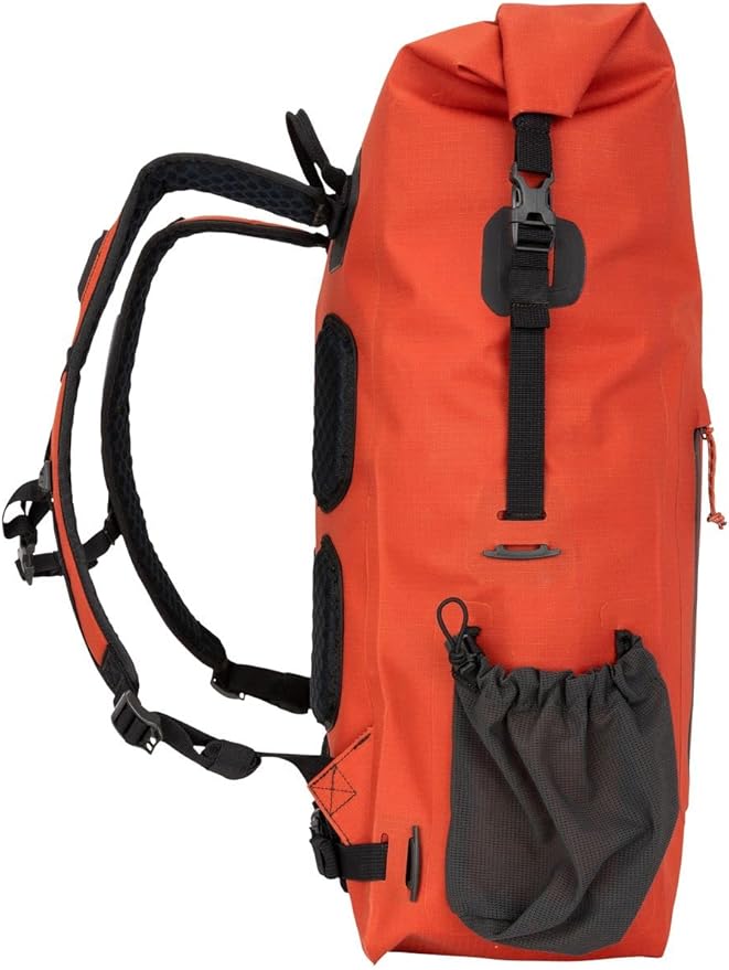 Simms Dry Creek Roll Top Backpack, Waterproof Bag, Simms Orange