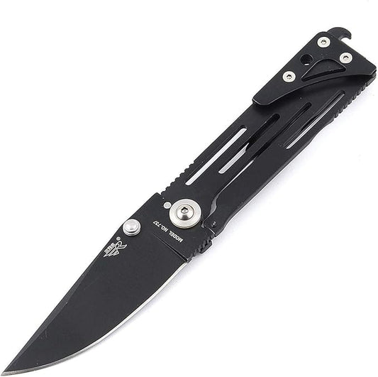 Sanrenmu 7037 Pocket Folding Knife 8Cr14Mov Stainless Steel Frame Lock with Clip