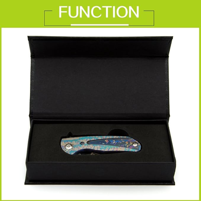 Outdoor Fast Opening Pocket Knife Small Size Folding Knife with 2.2" S35VN Blade EDC Tool Multipurpose Folding Knife Suitable for Self Defense/Home/Camping