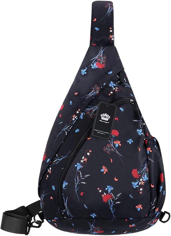 HUA ANGEL Crossbody Sling Bag for Men & Women Lightweight Waterproof Chest Shoulder Bag for Travel Hiking & Everyday Use