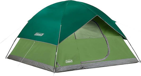 Coleman Sundome 6-Person Tent with Rainfly, Weatherproof Tent Sets Up in 10 Mins