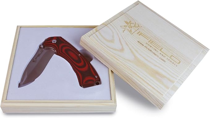 iFIELD EL29090 Knife with G10 Handle and 7cr17mon Steel Blade, 54-57 HRC Hardness, Camping Tool for Fishing Hunting Sport Activity