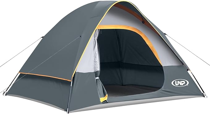 Camping Tent 4 Person, Waterproof Windproof Tent with Rainfly Easy Set up-Portable Dome Tents for Camping