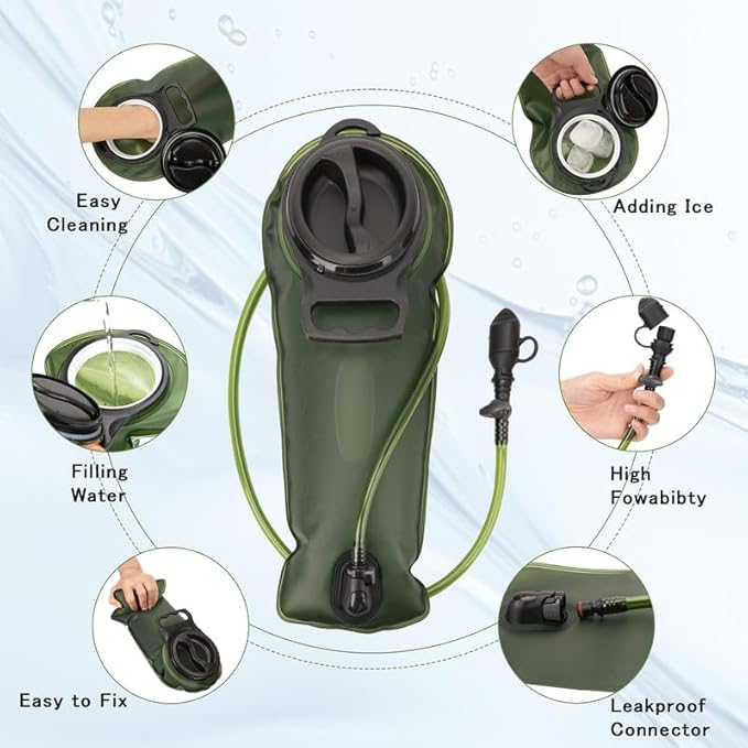 Mini Small Tactical Backpack MOLLE Daypack Gear Pack Camping Bag ,Small Hydration Pack Outdoor Water Bladder Carrier Pack