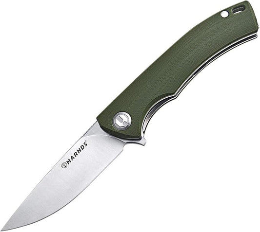Talisman CK9168 Pocket Knife with Ball Bearing Pivot System Folding Knife with G10 Handle Pocketclip (armygreen handle)