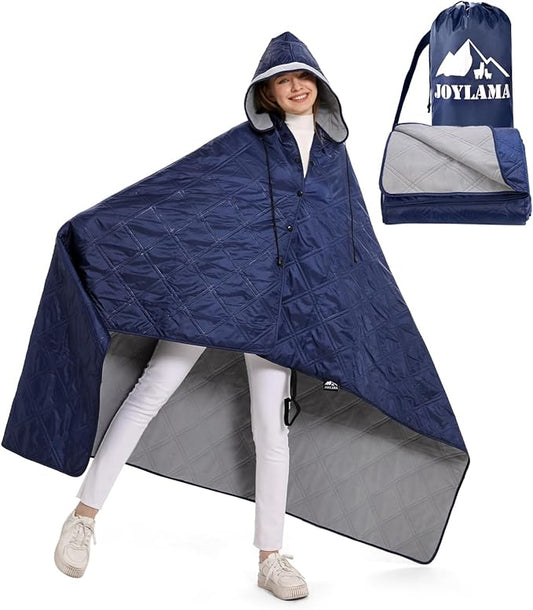Outdoor Camping Blanket, Fleece Waterproof Stadium Blanket with Protable Bag, Lightweight Camping Blanket for 2 People, Cold Weather, Sports, Pet, Beach, Picnic, Stadium, Travel, Car, 79*54inch