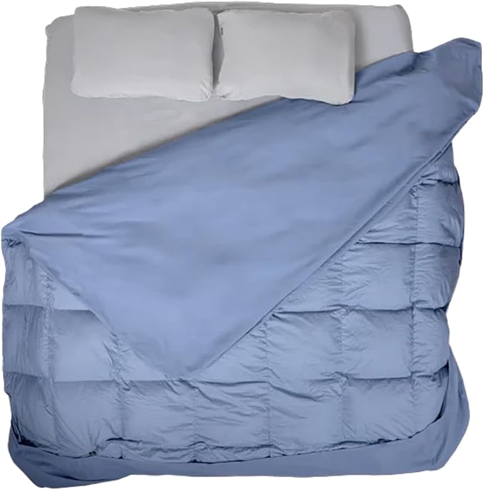 HEST Double Top Sheet - Compatible Double Down Comforter - Cozy Outdoor Ready Camping Sheet - Non-Slip Tucked Corner Flaps & Toggles - 80" x 88"