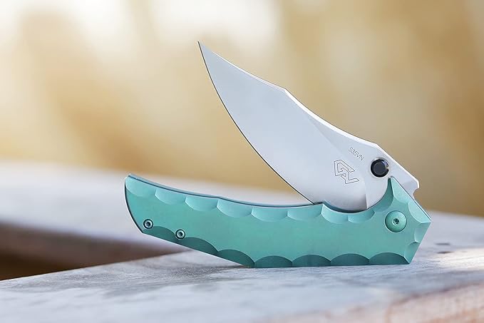 DROP Massdrop + Gavko Thresher Titanium Frame Lock Pocket Knife