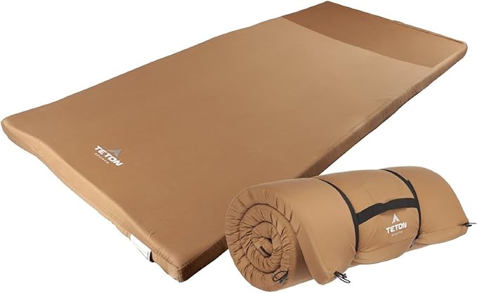 TETON Sports Canvas Camp Pad, Sleeping Pad for Car Camping, Brown