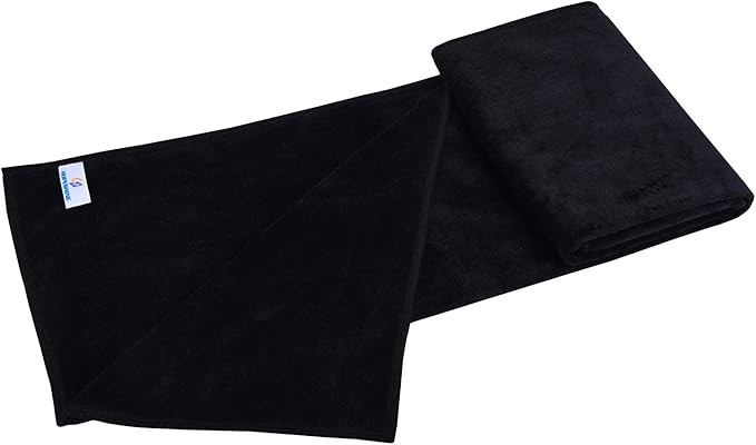 Home Gym Towel for Sweat Men Women Microfiber Yoga Towels Sports Towel Set Quick Dry Exercise Cycling Travel Camping Towel Fast Drying 2-Pack (Black+Army Green 2-Pack)