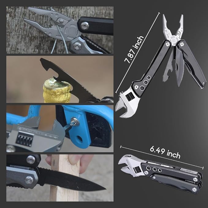 Multi-Function Tool, 10 In 1 Portable Wrench Folding Tool, Pocket Multi-Function Pliers, Durable Stainless Steel Outdoor Tool, Suitable For Outdoor And Camping