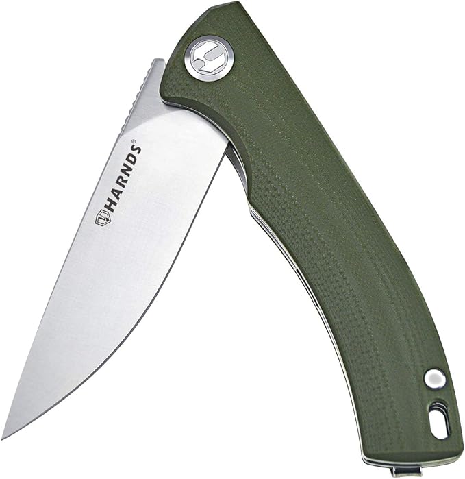 Talisman CK9168 Pocket Knife with Ball Bearing Pivot System Folding Knife with G10 Handle Pocketclip (armygreen handle)