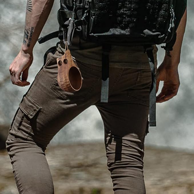 Multitool Carabiner with Knife : EDC Carabiners Keychain,LED Flashlight,Glass Breaker and Bottle Opener,Tactical Carabiner Multi-Tools and Outdoor Survival Gear for men