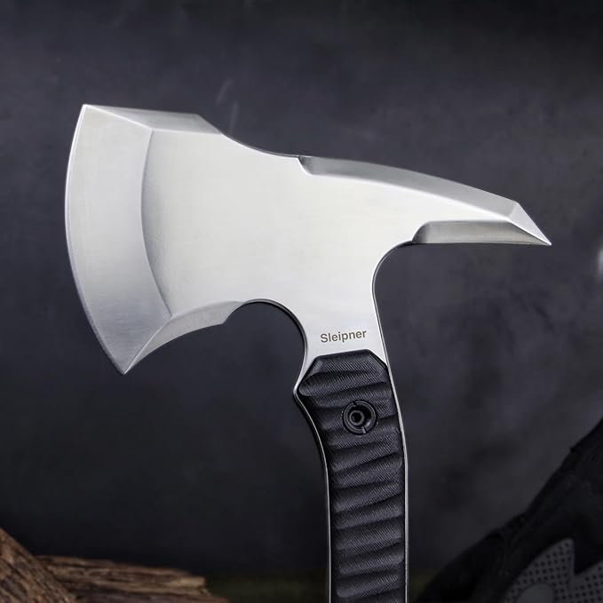 Storm Tactical Tomahawk - Multi-Tool Hammer Head Survival Axe with Hammer - Tactical Gear with Included K-Sheath and Straps (White)